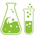 Lineart Flask and Testtube Graphic